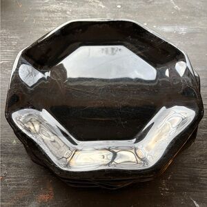 vintage set of 6 arcoroc black octime dinner plates